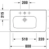 Раковина Duravit DuraStyle 2325800000 80 см белая Раковина Duravit DuraStyle 2325800000 80 см белая
