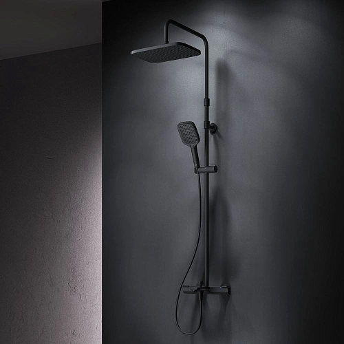Душевая система AM.PM Func F078F522 с термостатом, черная Душевая система AM.PM Func F078F522 с термостатом, черная