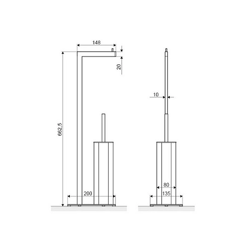 Ершик для унитаза EXCELLENT Riko хром DOEX.1650CR Ершик для унитаза EXCELLENT Riko хром DOEX.1650CR