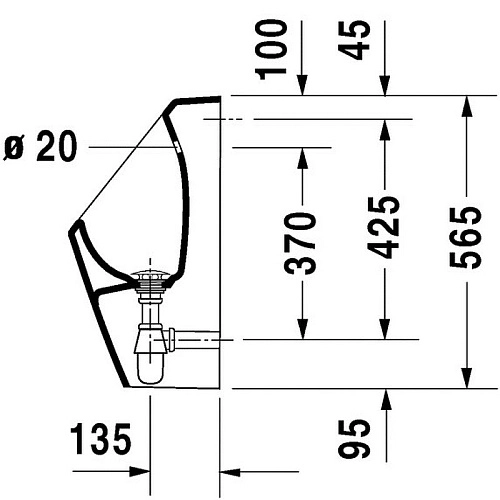 Писсуар Duravit D-Code 0829300000 Писсуар Duravit D-Code 0829300000
