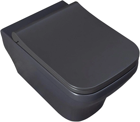 Унитаз подвесной Allen Brau Infinity 4.21011.AN с крышкой, антрацит