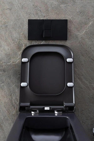 Унитаз подвесной Allen Brau Infinity 4.21011.AN с крышкой, антрацит