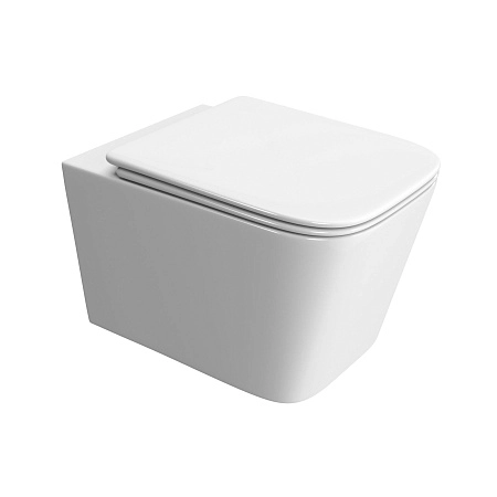 Унитаз подвесной BelBagno DUE-TOR BB5171CH-TOR/SC безободковый c сиденьем Унитаз подвесной BelBagno DUE-TOR BB5171CH-TOR/SC безободковый c сиденьем