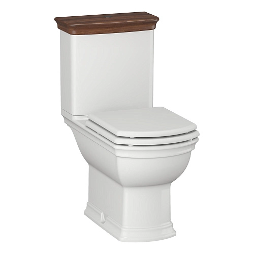 Унитаз напольный Opadiris Риспекто OS239723N белый, ободковый, сиденье дюропласт, крышка бачка светлый орех Унитаз напольный Opadiris Риспекто OS239723N белый, ободковый, сиденье дюропласт, крышка бачка светлый орех