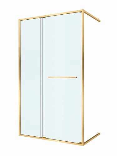 Душевая дверь CEZARES LUX-B-FS-11-120-C-BORO 120 см, профиль брашированное золото, стекло прозрачное Душевая дверь CEZARES LUX-B-FS-11-120-C-BORO 120 см, профиль брашированное золото, стекло прозрачное