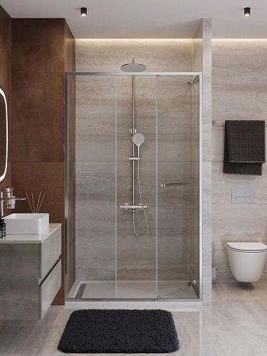 Душевая дверь CEZARES LUX-B-FS-11-130-C-CR 130 см, профиль хром, стекло прозрачное Душевая дверь CEZARES LUX-B-FS-11-130-C-CR 130 см, профиль хром, стекло прозрачное