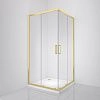Душевой уголок BelBagno LUCE-A-2-100-C-ORO 100x100 см, профиль золото, стекло прозрачное Душевой уголок BelBagno LUCE-A-2-100-C-ORO 100x100 см, профиль золото, стекло прозрачное