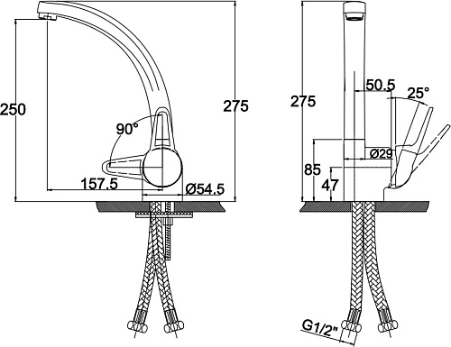 Смеситель для кухни Kaiser Douglas 12055-6S Смеситель для кухни Kaiser Douglas 12055-6S