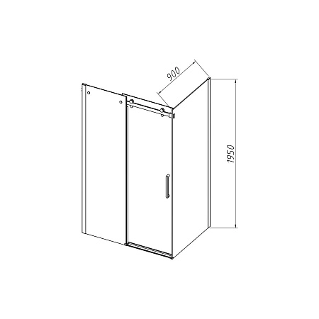 Душевой уголок Vincea Como-N VSR-4CN9015CLB, 1500x900, черный, стекло прозрачное