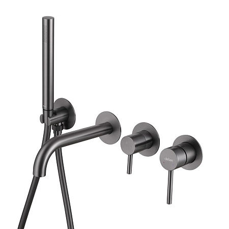 Смеситель для ванны ABBER Wasser Kreis AF8130NG скрытого монтажа, никель