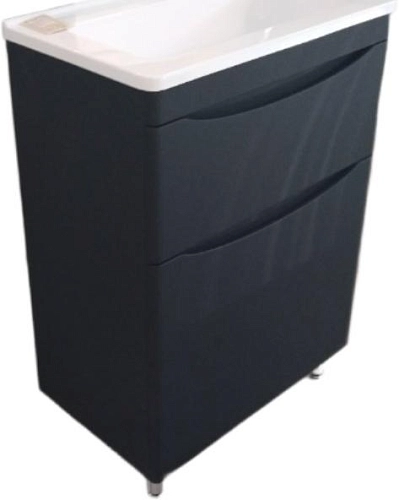 Тумба под раковину Style Line Бергамо мини 60люкс PLUS черный СС-00002318 Тумба под раковину Style Line Бергамо мини 60люкс PLUS черный СС-00002318