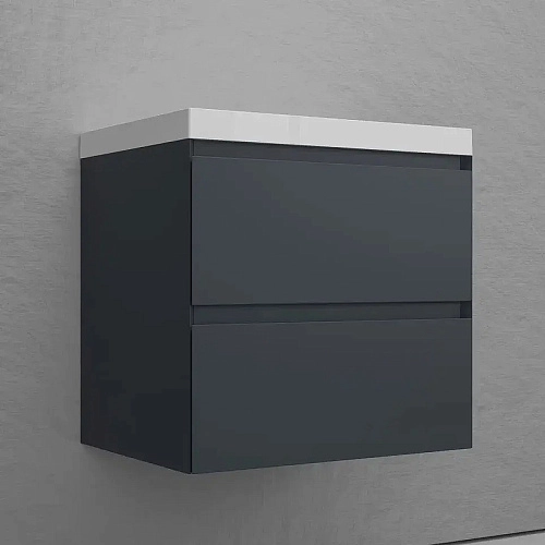 Тумба под раковину Style Line Манхэттен 60 см ЛС-00002366 подвесная, графит Тумба под раковину Style Line Манхэттен 60 см ЛС-00002366 подвесная, графит