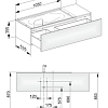 Тумба под раковину Keuco Edition 11 31163YY0100, 1400х350х535 мм Тумба под раковину Keuco Edition 11 31163YY0100, 1400х350х535 мм