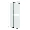 Душевая перегородка Niagara Nova NG-671-12BLACK (120х200) черный матовый, раздвижная, стекло прозрачное