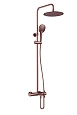 Душевая система AQUAme Siena AQM8008BC с термостатом и изливом, лейка 3 режима высота 1100-1500мм, медь шлифованная Душевая система AQUAme Siena AQM8008BC с термостатом и изливом, лейка 3 режима высота 1100-1500мм, медь шлифованная
