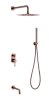 Душевая система Boheme Uno 464-2-CB Copper Brushed с изливом
