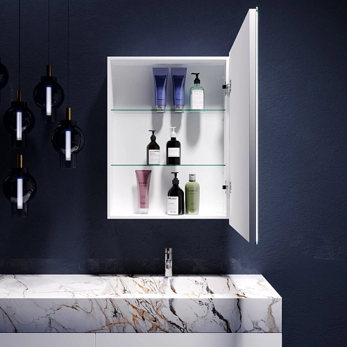 Зеркальный шкаф Silver mirrors Киото 60 с часами и сменой цвета (LED-00002358) Зеркальный шкаф Silver mirrors Киото 60 с часами и сменой цвета (LED-00002358)