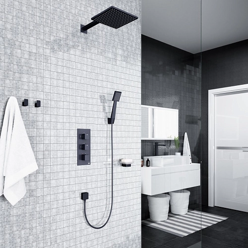 Душевая система Timo Tetra-thermo SX-0179/03SM встраиваемая с термостатом черный Душевая система Timo Tetra-thermo SX-0179/03SM встраиваемая с термостатом черный