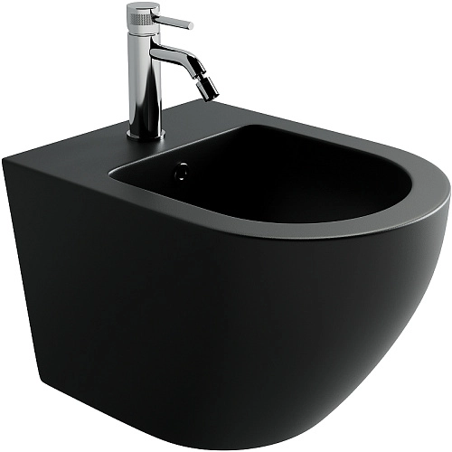 Биде подвесное Ceramica Nova UNO CN11002MB черный матовый Биде подвесное Ceramica Nova UNO CN11002MB черный матовый