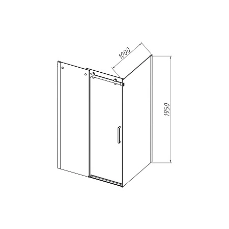 Душевой уголок Vincea Como-N VSR-4CN1015CLB, 1500x1000, черный, стекло прозрачное