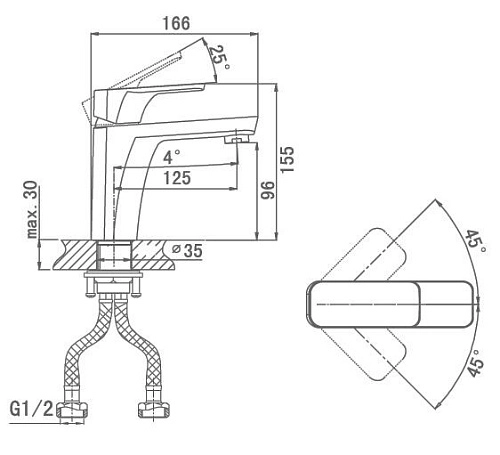 Смеситель для раковины D&K Berlin Kunste DA1432113 Смеситель для раковины D&K Berlin Kunste DA1432113