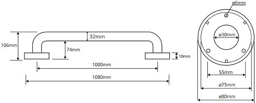 Поручень Bemeta HELP program 301101002 Поручень Bemeta HELP program 301101002