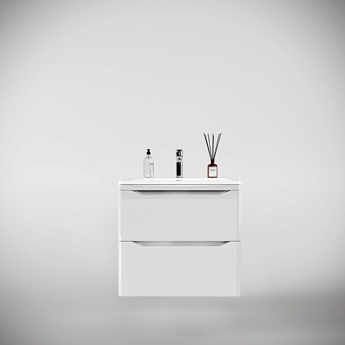 Тумба под раковину Style Line Марелла 60 Люкс антискрейтч белый глянец, PLUS подвесная СС-00002405 Тумба под раковину Style Line Марелла 60 Люкс антискрейтч белый глянец, PLUS подвесная СС-00002405