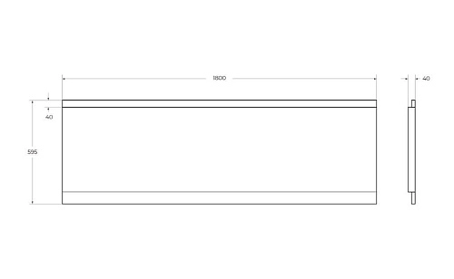 Экран для ванны фронтальный EM-180-F-SCR-W37 1800x595 белый Экран для ванны фронтальный EM-180-F-SCR-W37 1800x595 белый