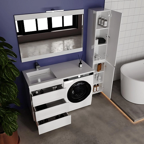 Тумба под раковину Style Line Даллас ЛЕОН 120 Люкс белая, PLUS напольная СС-00002439 Тумба под раковину Style Line Даллас ЛЕОН 120 Люкс белая, PLUS напольная СС-00002439