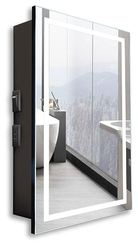 Зеркальный шкаф SILVER MIRRORS 462x762 мех. выключатель Hamburg-BLACK (LED-00002669) Зеркальный шкаф SILVER MIRRORS 462x762 мех. выключатель Hamburg-BLACK (LED-00002669)