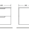 Тумба под раковину BelBagno BB600DDAC-PAT/MO 460x600 мм Тумба под раковину BelBagno BB600DDAC-PAT/MO 460x600 мм