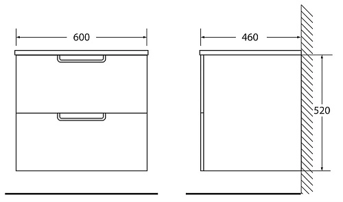 Тумба под раковину BelBagno BB600DDAC-PAT/MO 460x600 мм Тумба под раковину BelBagno BB600DDAC-PAT/MO 460x600 мм
