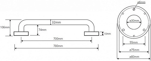 Поручень Bemeta HELP program 301100704 Поручень Bemeta HELP program 301100704