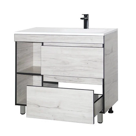 Тумба под раковину Style Line Берлин 90 СС-00002281 напольная PLUS, соната правая Тумба под раковину Style Line Берлин 90 СС-00002281 напольная PLUS, соната правая