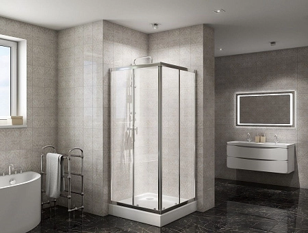 Душевой уголок BelBagno DUE-A-2-90-C-Cr 900x900 мм