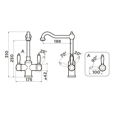 Смеситель для кухни Omoikiri Tottori-AB 4994009