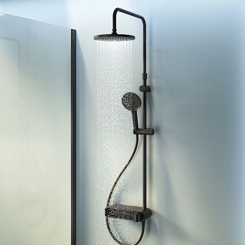 Душевая система AM.PM X-Joy F0785A622 верхний душ 220мм, черный Душевая система AM.PM X-Joy F0785A622 верхний душ 220мм, черный