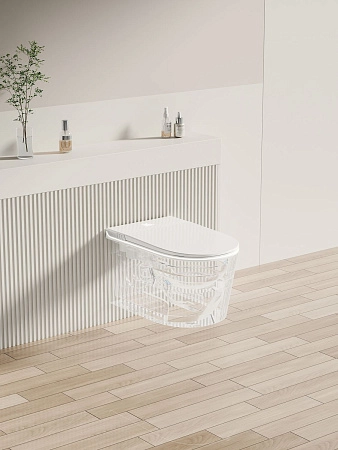 Унитаз подвесной Allen Brau Smart 4.I1001.20 с крышкой, белый, с функцией биде