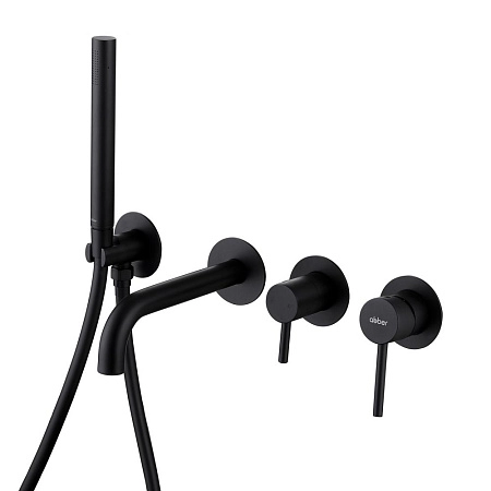 Смеситель для ванны ABBER Wasser Kreis AF8130B скрытого монтажа, черный матовый