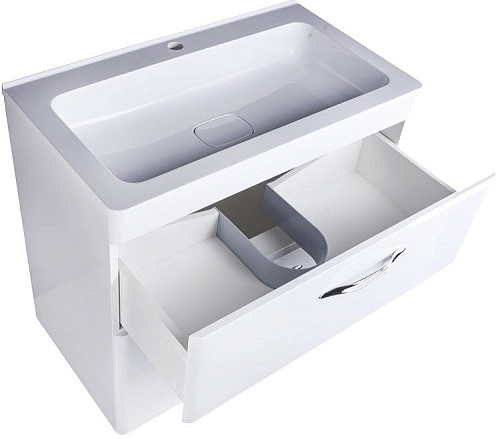 Тумба под раковину Style Line Каре 80 (2 ящ.) Люкс белая, PLUS СС-00002267 Тумба под раковину Style Line Каре 80 (2 ящ.) Люкс белая, PLUS СС-00002267