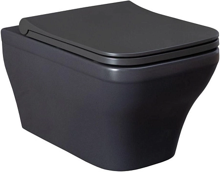 Унитаз подвесной Allen Brau Infinity 4.21011.AN с крышкой, антрацит