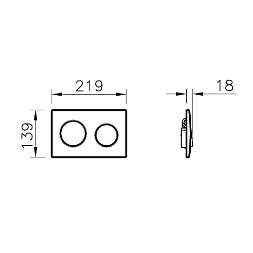 Клавиша смыва Vitra Uno 720-0280EXP хром Клавиша смыва Vitra Uno 720-0280EXP хром