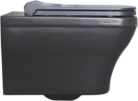 Унитаз подвесной Allen Brau Infinity 4.21011.31 с крышкой, черный матовый