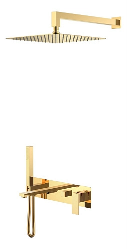 Душевая система Boheme Qubic Shinny Gold 474-G Душевая система Boheme Qubic Shinny Gold 474-G
