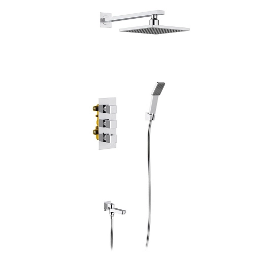 Душевая система Timo Tetra-thermo SX-0199/00SM встраиваемая с термостатом хром Душевая система Timo Tetra-thermo SX-0199/00SM встраиваемая с термостатом хром