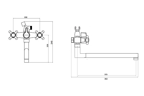 Смеситель для ванны OneLife P03-211cr Смеситель для ванны OneLife P03-211cr