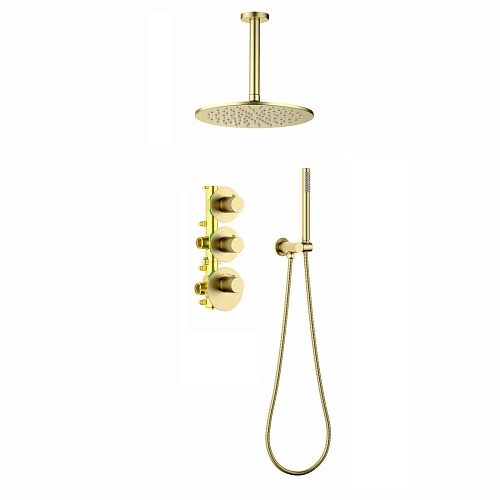 Душевая система Timo Saona SX-2399/17SM встраиваемая с термостатом золото матовое Душевая система Timo Saona SX-2399/17SM встраиваемая с термостатом золото матовое