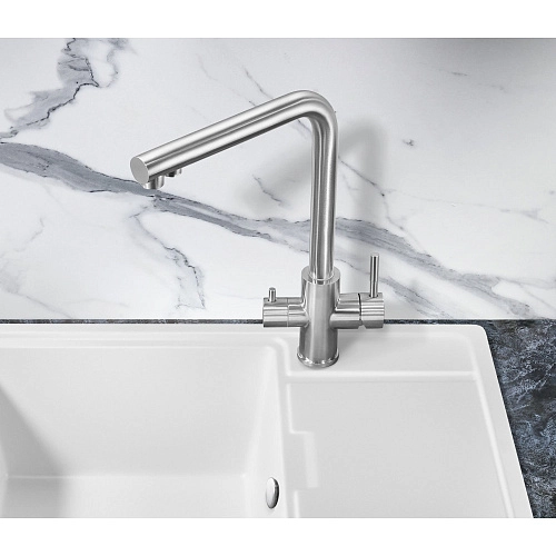 Смеситель для кухни Milacio Ultra ( MCU.553.SS ) нержавеющая сталь Смеситель для кухни Milacio Ultra ( MCU.553.SS ) нержавеющая сталь