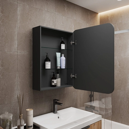 Зеркальный шкаф Silver mirrors ФИДЖИ-шкаф 60 с часами и сменой цветалевый LED-00002594 Зеркальный шкаф Silver mirrors ФИДЖИ-шкаф 60 с часами и сменой цветалевый LED-00002594