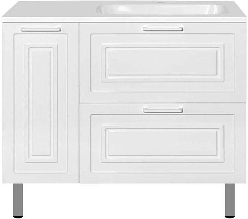 Тумба под раковину Style Line Альба (2 ящ./корзина) Барселона 90 Правая Люкс, белый, PLUS ЛС-000010054 Тумба под раковину Style Line Альба (2 ящ./корзина) Барселона 90 Правая Люкс, белый, PLUS ЛС-000010054